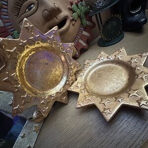 Gold Star-Shaped Decorative Dish